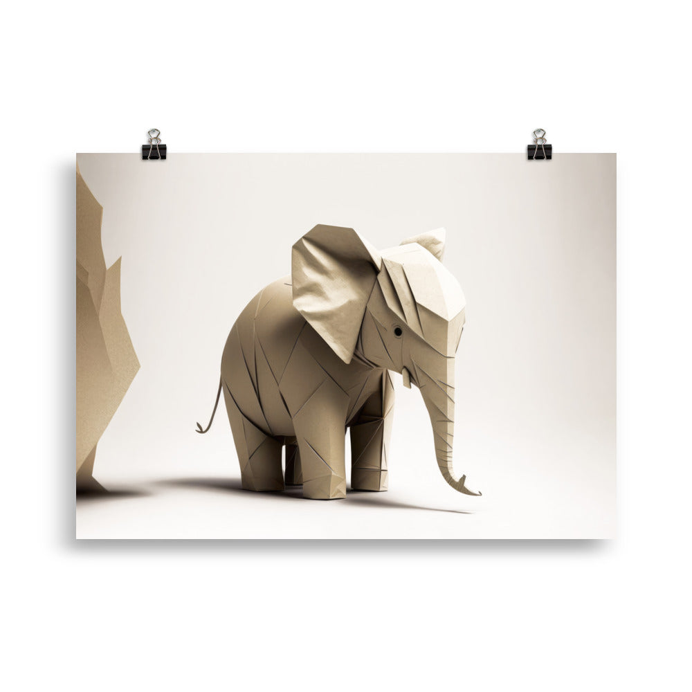 Bébé éléphant en origami