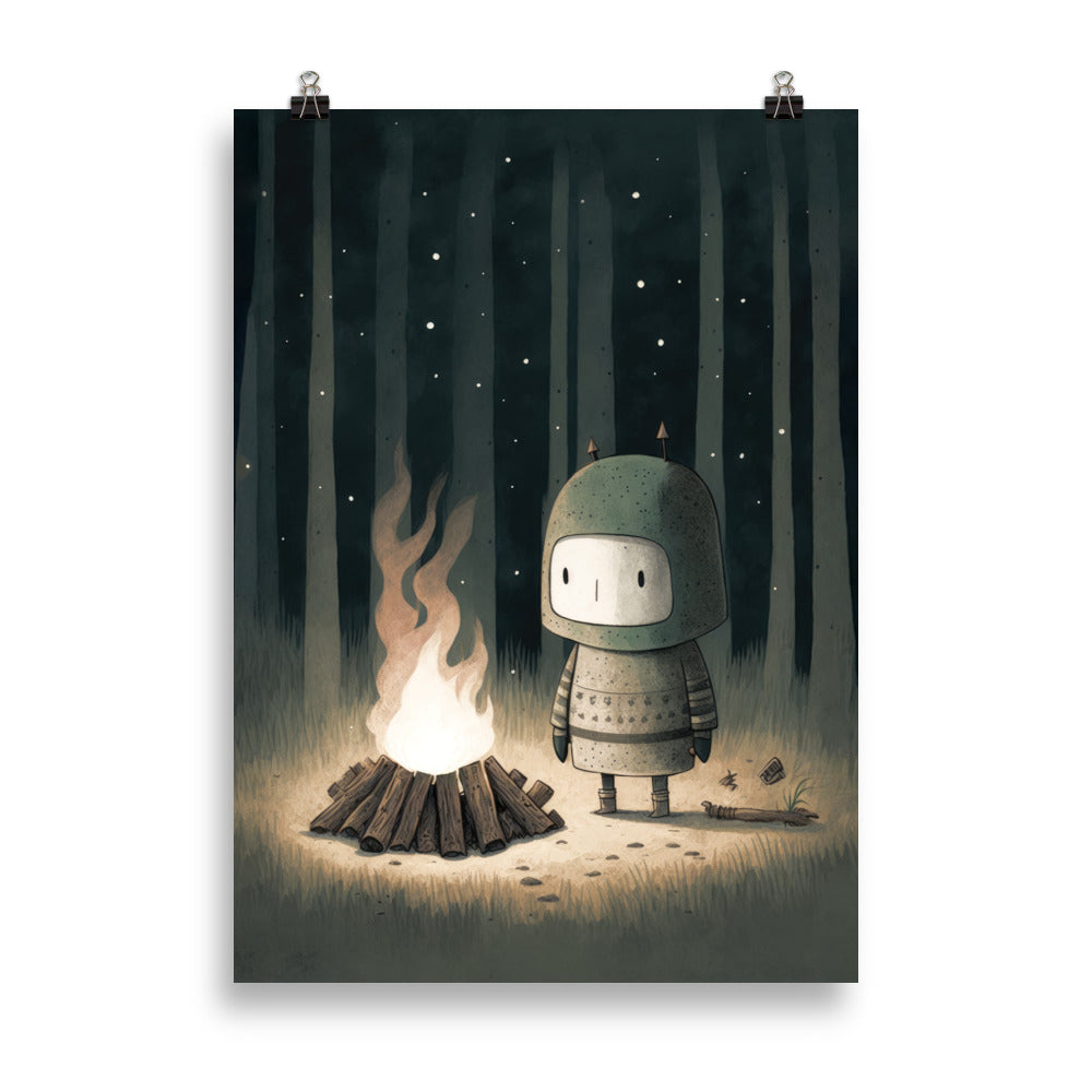 Knight with campfire