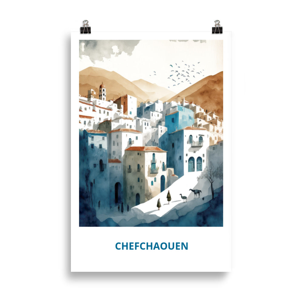 Chefchaouen - mit Schrift