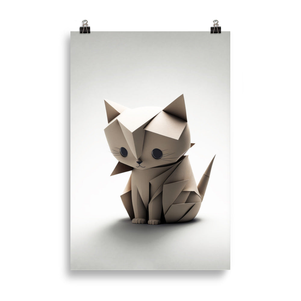 Origami baby cat