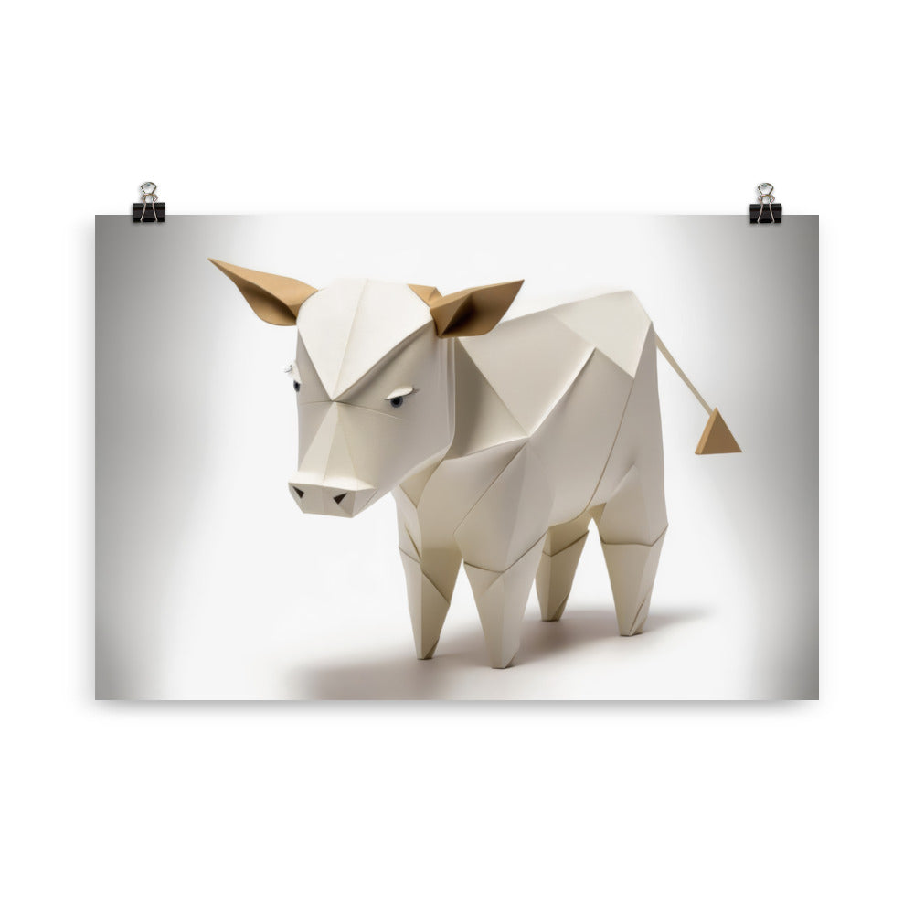 Bébé vache en origami