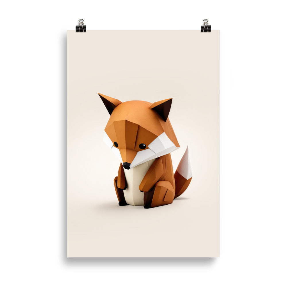 Origami baby fox