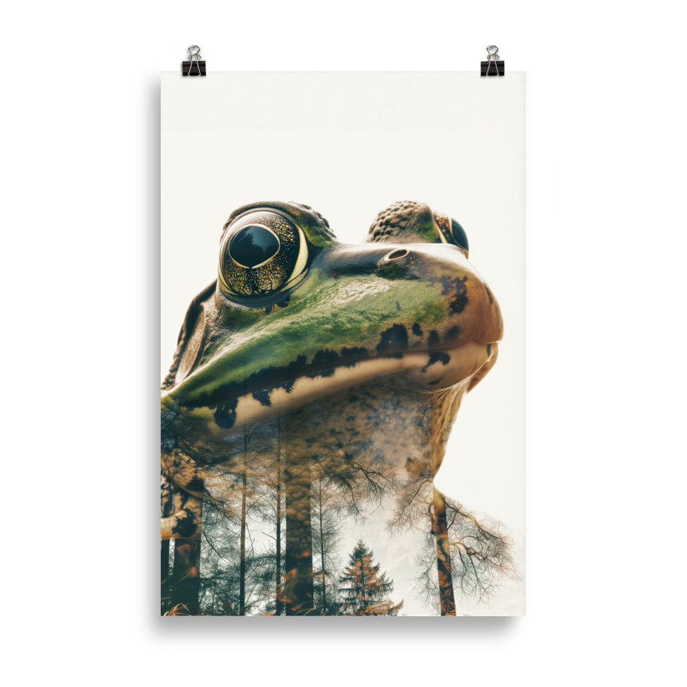 Double exposure frog