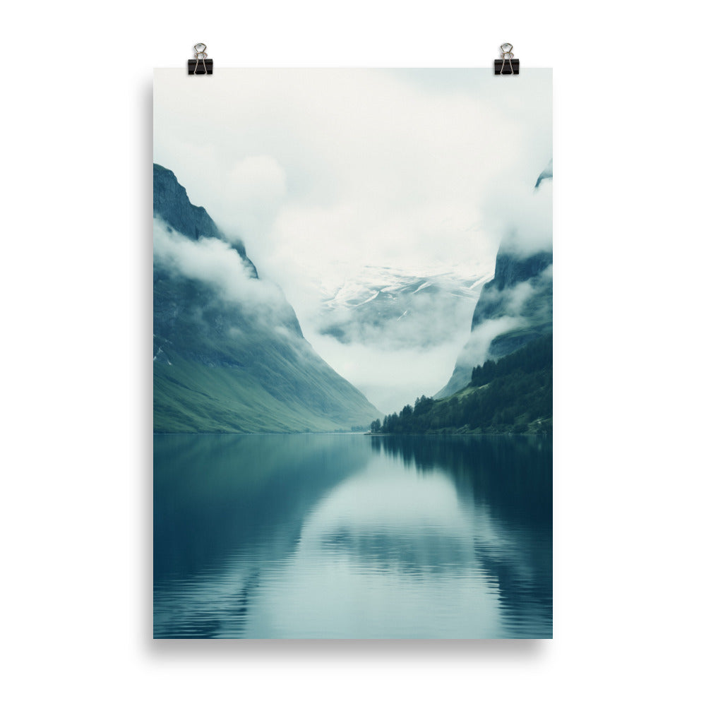 Paysage mystérieux du fjord