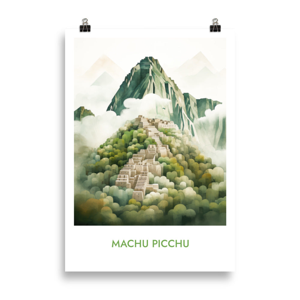 Machu Picchu - with writing