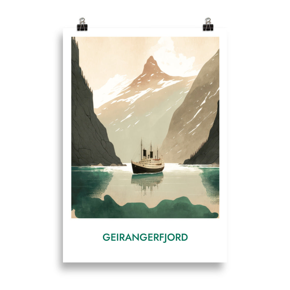 Geirangerfjord - mit Schrift