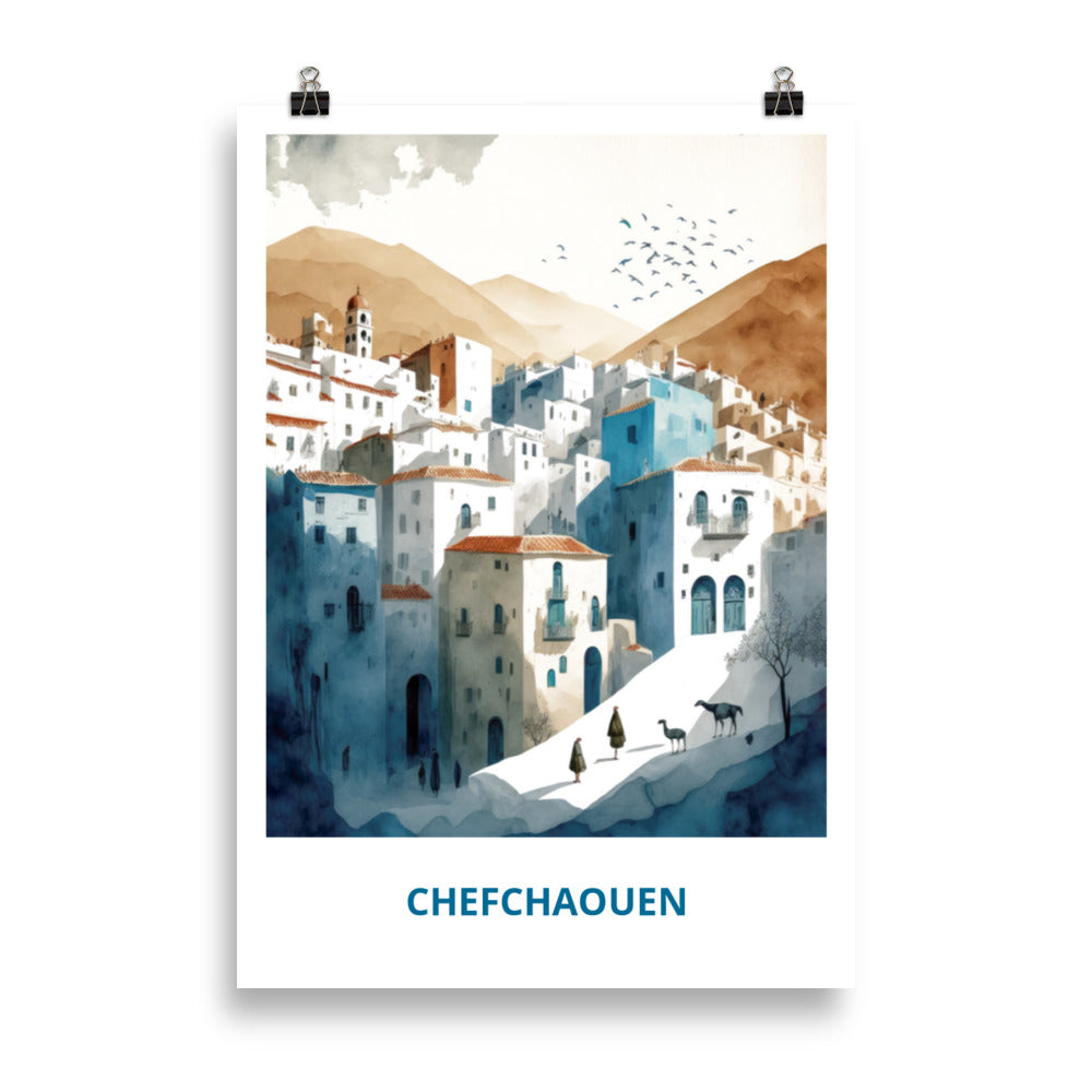 Chefchaouen - mit Schrift