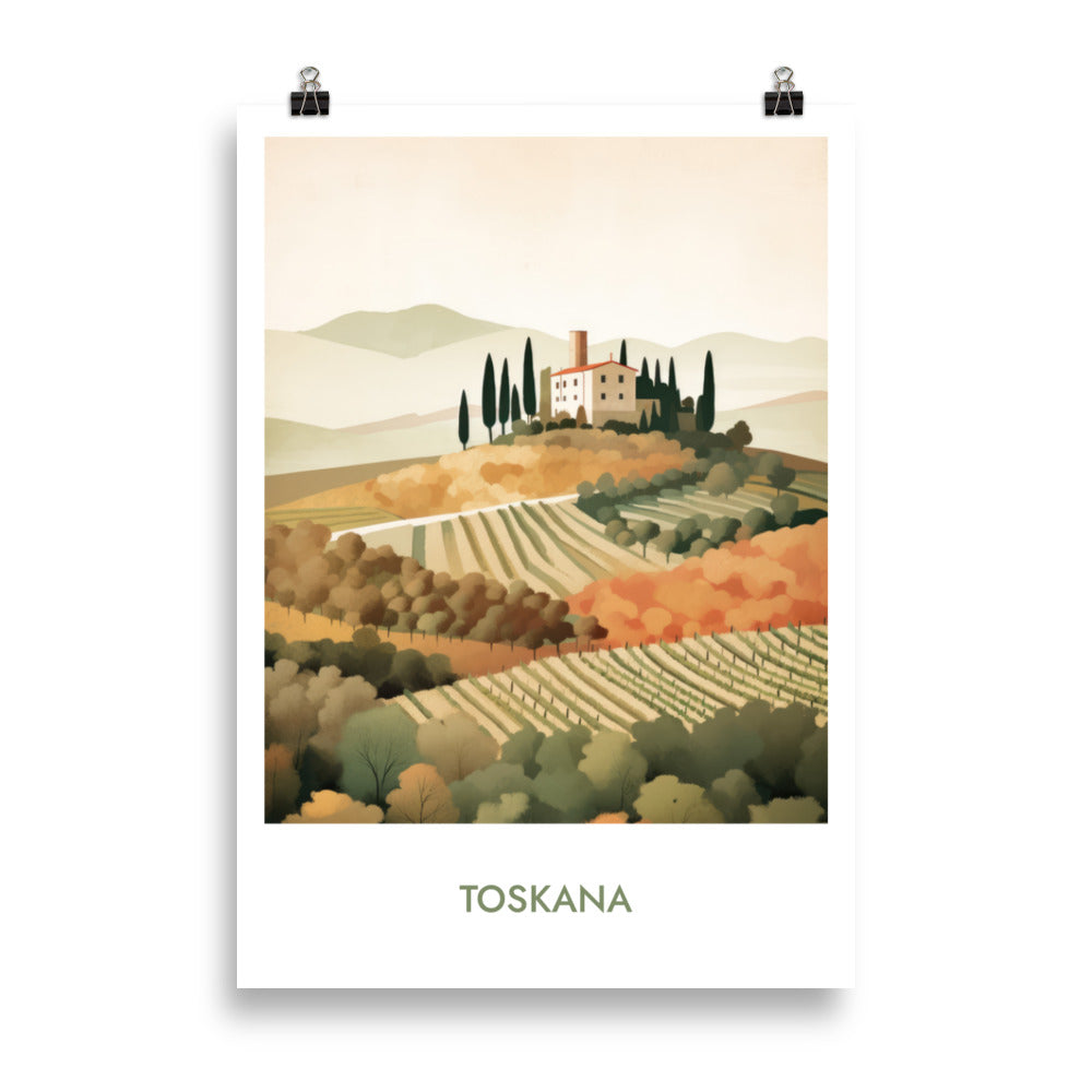 Toscane - avec écriture