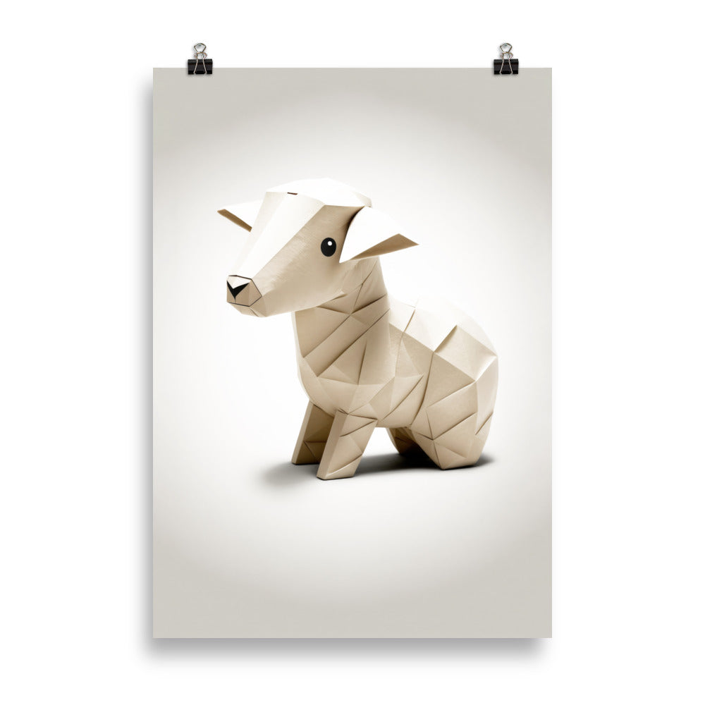 Origami baby sheep