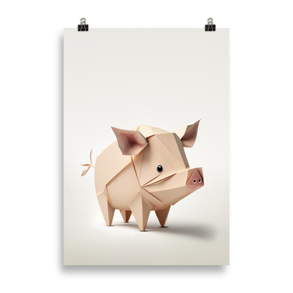 Origami baby pig