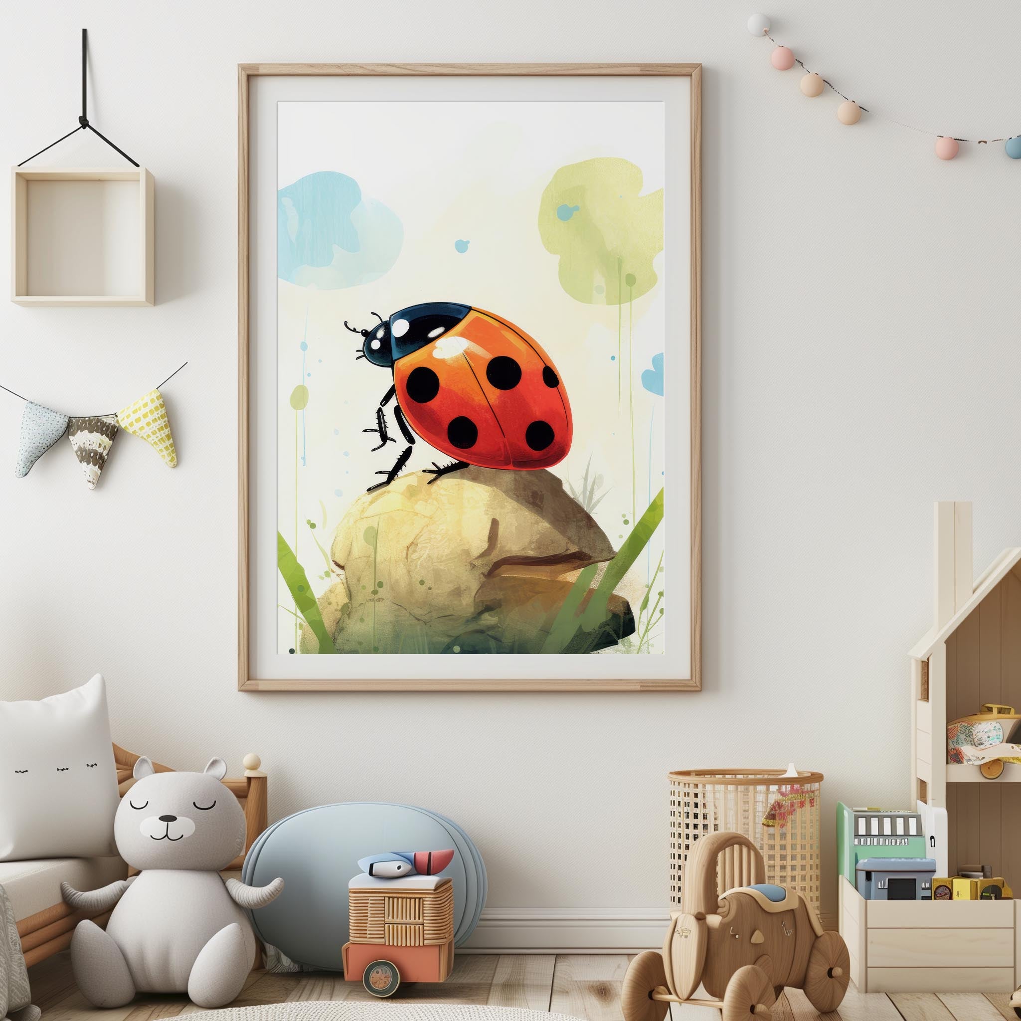 Colorful insects - 9 printable image templates